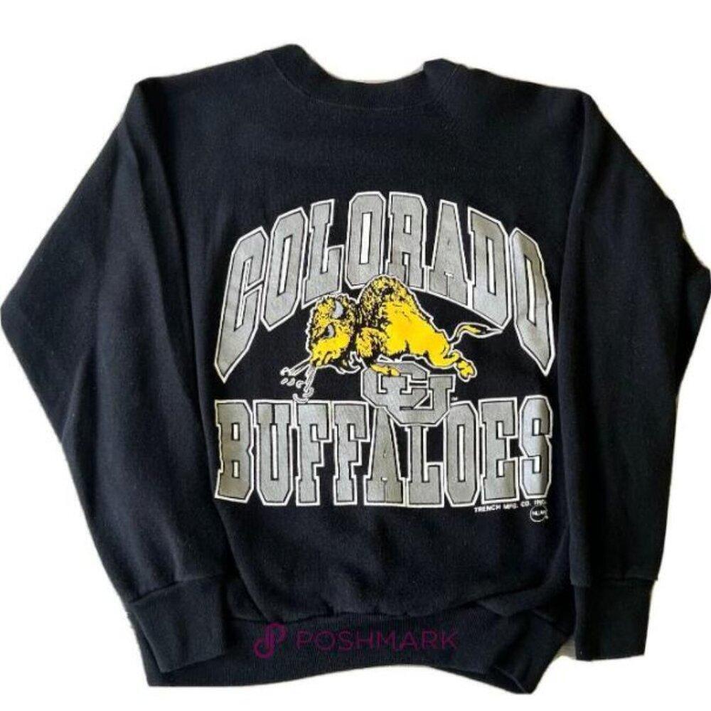 Colorado Buffaloes Ncaa 80S Raglan University Cu Sweatshirt Retro Teresaf
